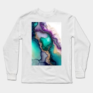 Fresh Extract - Abstract Alcohol Ink Resin Art Long Sleeve T-Shirt